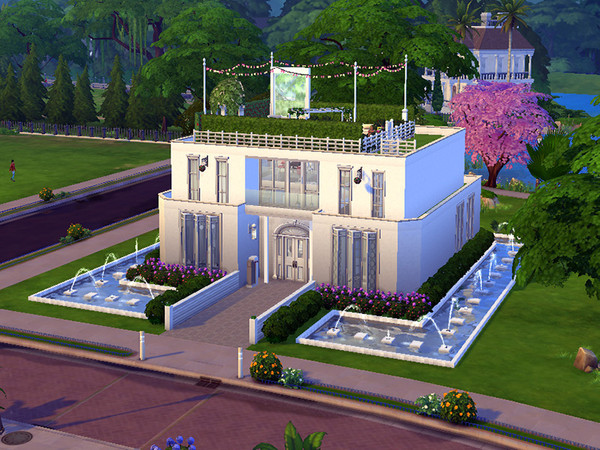 Sims 4 — Rooftop Garden by kaito_nikura — Spacious house with lots of greenery and a nice garden on the rooftop.