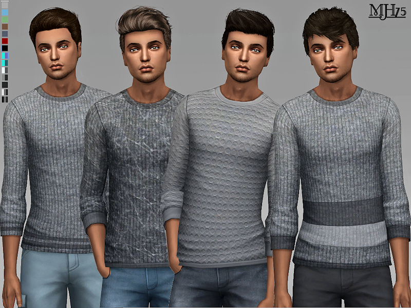 The Sims Resource - S4 Jerome Sweaters