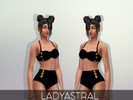 Sims 4 — Lady Astral Heavenly Bikini by LadyAstral — A simple black two piece with gold buttons on both sides. This is my