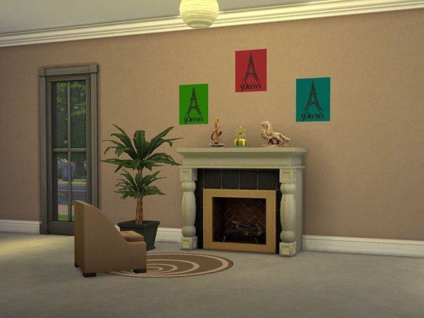 Sims 4 — GV Small Paris Poster by greyvalley — This is a TSR Recolor