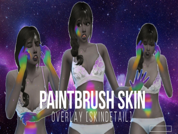Sims 4 — Rainbow Paint Skin Overlay by KawaiiStacie — Ages: Toddler-Elder Location: Skin Detail [Replaces freckles] 