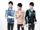 Sims 4 — Noodlecupwars - MaleBomberSet by noodlecupwars — A seven piece bomber set for males only, inspired by existing