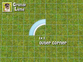 Sims 3 — Poolside - 1x1 outer corner by GrandeLama — Part of the GrandeLama Poolside set.