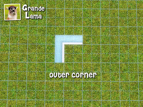 Sims 3 — Poolside - outer corner by GrandeLama — Part of the GrandeLama Poolside set.