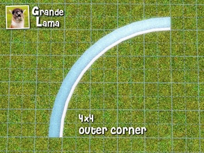 Sims 3 — Poolside - 4x4 outer corner by GrandeLama — Part of the GrandeLama Poolside set.