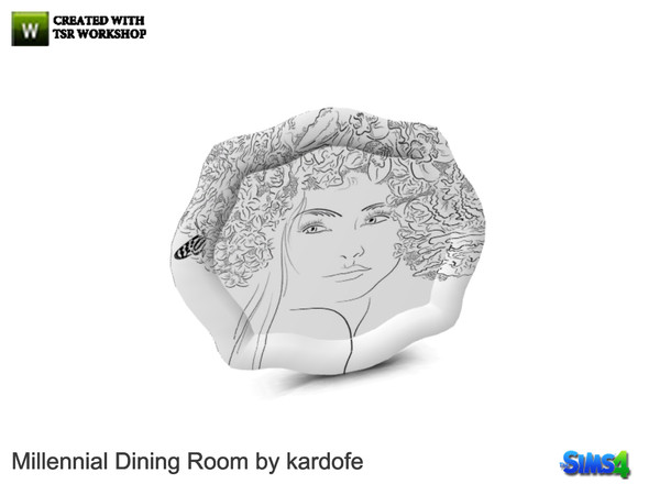 Sims 4 — kardofe_Millennial Dining Room_Tray by kardofe — Decorative tray, to place on the sideboard 