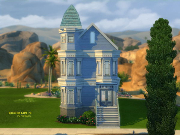Sims 4 — Painted Lady #2 by ArchitectTC — Another San Francisco Row House AKA "Painted Lady". Two