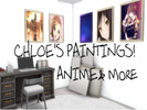 Sims 4 — Anime Paintings By Chloe Poynter by Chaoticwave — ATTACK ON TITANS, DEATH NOTE AN MORE! Enjoy these SWAGGY