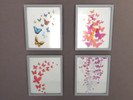 Sims 4 — More Butterflies Pictures by Maddiemoo3322 — 4 swatches of butterfly pictures for kids, teens or any other