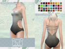 Sims 4 — [ursanic] Cut-out Swimwear  by Ursanic — A base game compatible swimsuit because there's never enough swimsuits