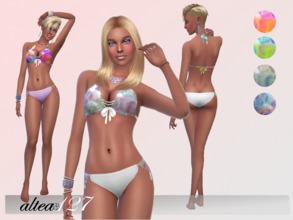 Sims 4 — Sunset bikini by altea127 — Really cute swimsuit colored to wear and enjoy the holidays in full freedom