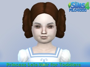 Sims 4 — Toddler Hair 07: Leia Buns by filo40002 — Adult hat mesh to toddler hair conversion. This is a hair and not a