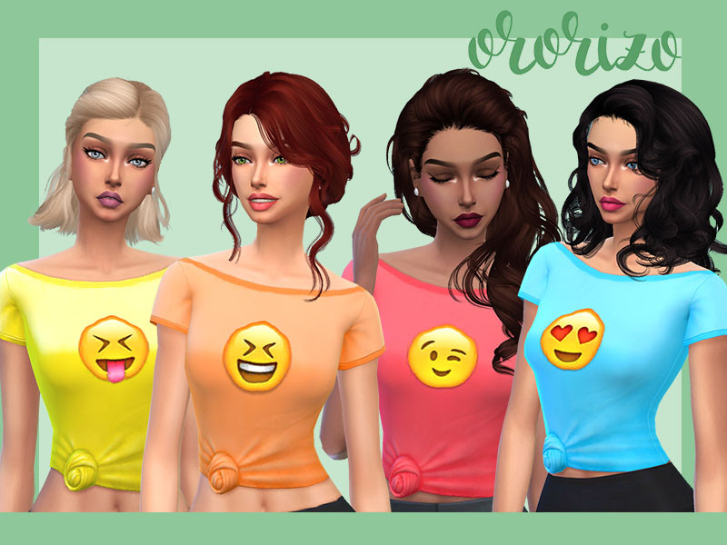 Sims 4 The Sims Resource | Emoji Top - Part 2 - Backyard needed by TSR Creator
