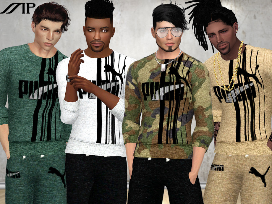 The Sims Resource - MP Male Puma Top and Pants