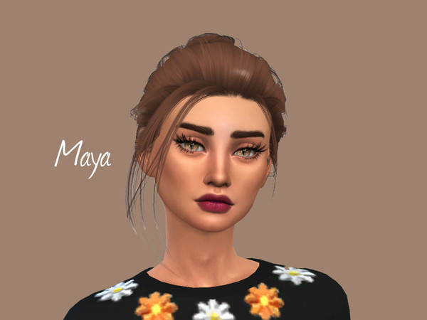 Sims 4 — Maya by _Giza_ — Hey. This is Maya. She's my first creation. I hope she will please you. I'm open to criticism.