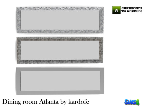 Sims 4 — kardofe_Dining room Atlanta_Mirror by kardofe — Large mirror, with silver frame in three different options 