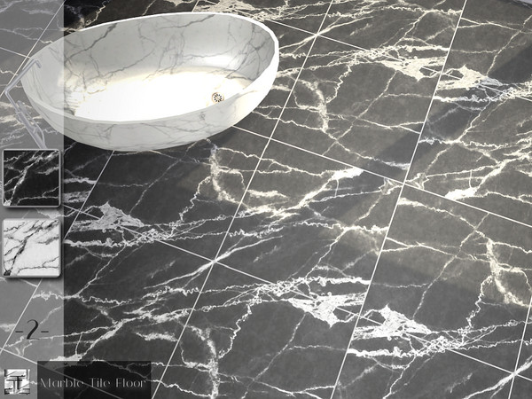 Sims 4 — Marble Tile Floor 2 by Torque3 — These marble tile floors provide a glamorous look to your builds, they have a