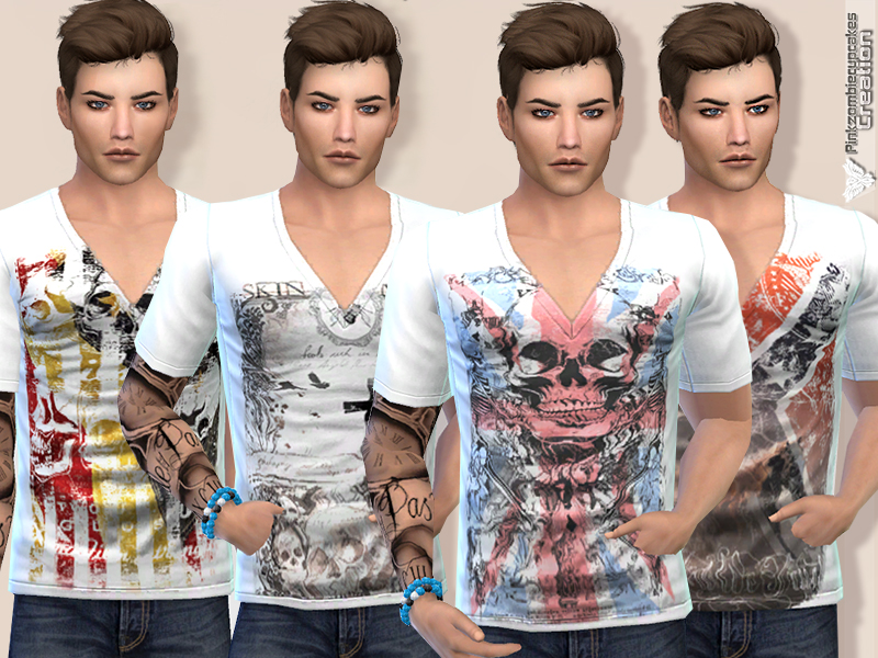 The Sims Resource - Broken Edges Tee Collection