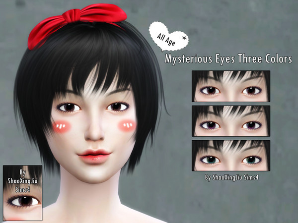Sims 4 — Mysterious Eyes - Three Colors All Age (Mask) by jeisse197 — Category : Eyes / Mask Age : All age included Mesh