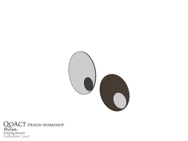 Sims 3 — Rosa Circle Mirrors by QoAct — Part of the Rosa Dining Room QoAct Design Workshop | 2017 Dining Room Collection