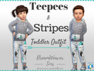 Sims 4 — Toddler Outfit 01 by DreamWeaver_Sims — Cute toddler hoddie and pants with teepees made for both genders enjoy! 