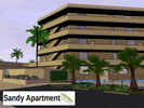 Sims 3 — Sandy Apartment by Petar2145 — An affordable flat with a single bedroom and a unique, slanted shape. Paired with