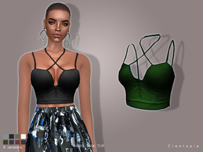 Sims 4 — Set82- PARIS Bralette top by Cleotopia — This piece is sexy, daring, yet comfy, and works with every casual