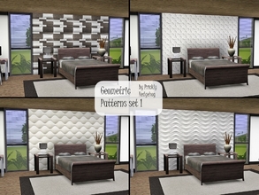 Sims 3 — Geometric Patterns set 1 by Prickly_Hedgehog — Geometric patterns to decorate your sims walls or whatever you