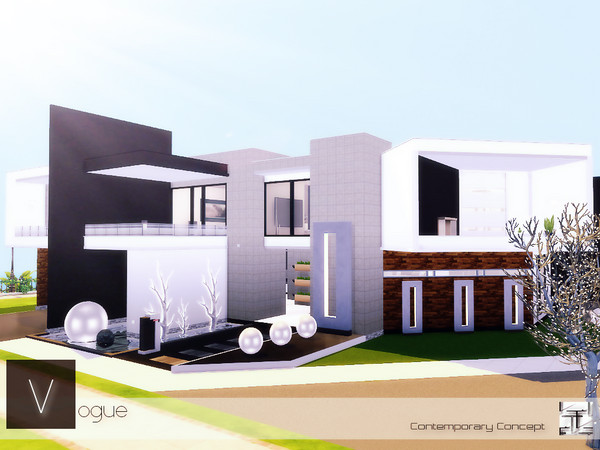Sims 4 — Vogue Contemporary by Torque3 — Vogue is a large contemporary home with an abundance of natural light, it