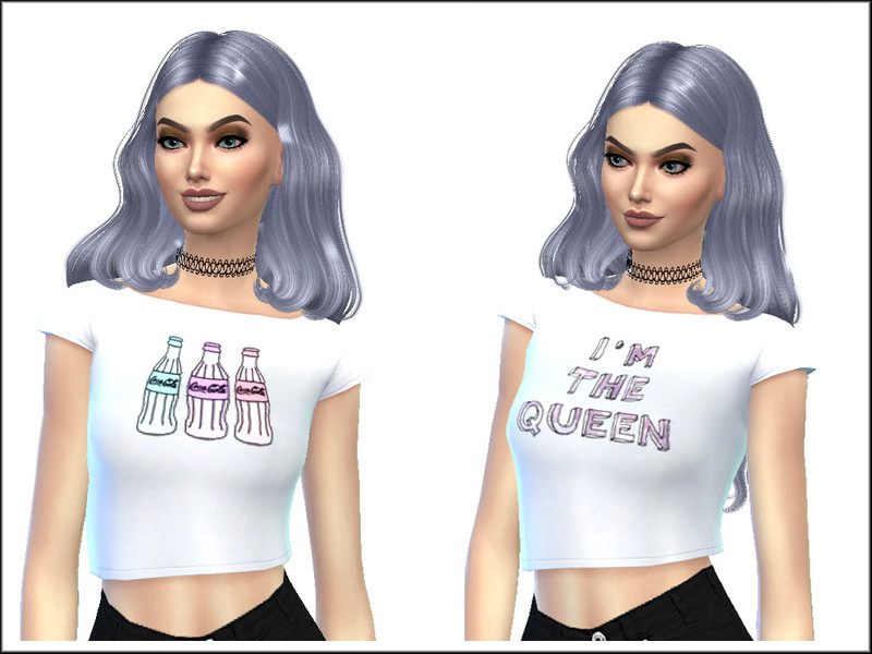 Sims 4 The Sims Resource | DreadMermaid | Tumblr Pastel Goth Crop Tops by TSR Creator