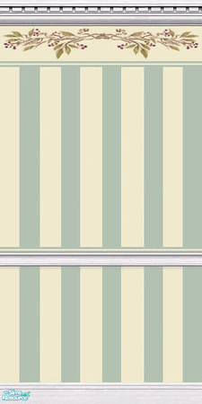 Sims 2 — Maxis Minty Stripe Plain by Henwen — Maxis cute Half Stripes remade. I have matching bedding to go with this