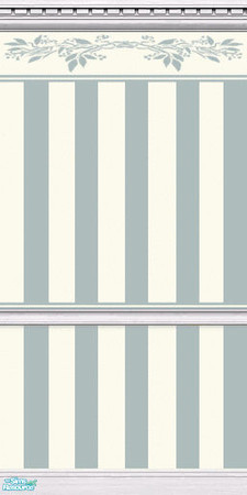 Sims 2 — Maxis Blue Stripe Plain by Henwen — Maxis cute Half Stripes remade. I have matching bedding to go with this