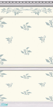 Sims 2 — Maxis Blue White  by Henwen — Maxis cute Half Stripes remade. I have matching bedding to go with this also.