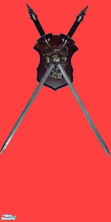 Sims 2 — Fencing Sabres (Various) - Individual It by noslen — Fencing Sabres on a Red..ish wallpaper.
