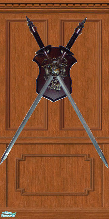 Sims 2 — Fencing Sabres (Various) - Individual It by noslen — Fencing Sabres on Maxis Ash Panelling