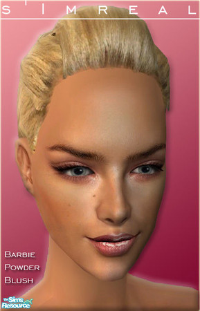Sims 2 — Barbie Powder Blush - Rose Mauve by IcedMango — Color blush for cheeks and face, nose and chin. Highlights the