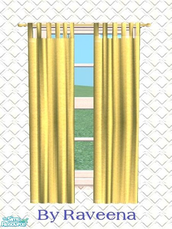 Sims 2 — Traditional Curtain - Maize by Raveena — You need BitzyBus's mesh for this object to work in your game. Download