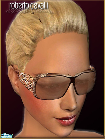 Sims 2 — Cavalli Sun Eyewear - Sun Bronze by IcedMango — Roberto Cavalli Sunglasses, thick framed and patterned. Mesh by
