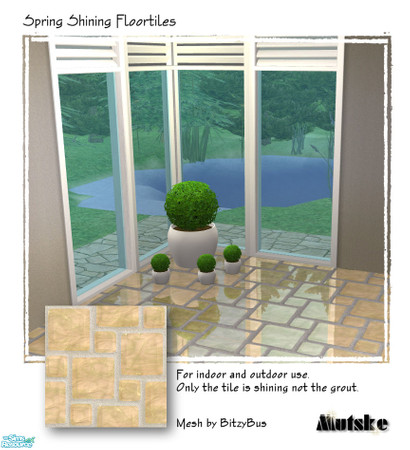 Sims 2 — Spring Shining Floor - Dorado by Mutske — These are recolors from BitzyBus "Floor Mirror - Square".