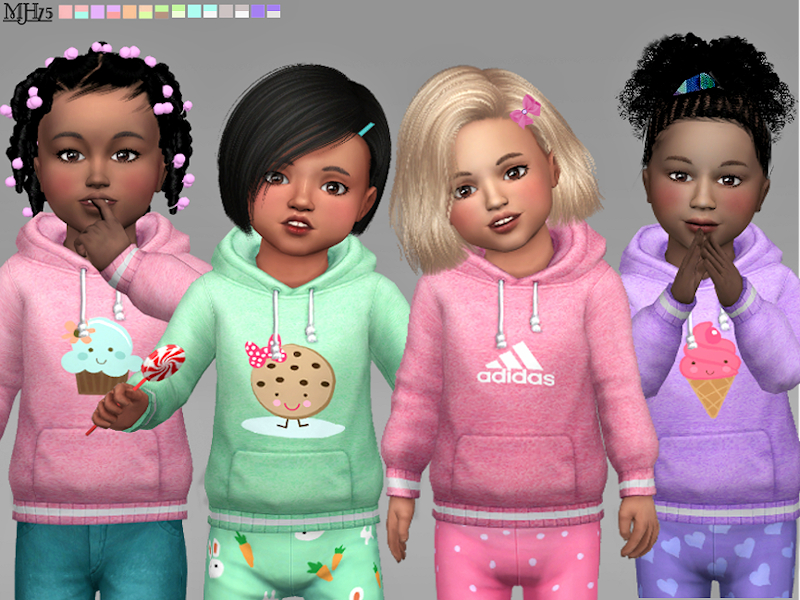 The Sims Resource - S4 Toddler Hoodies 2 [F]