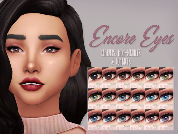 Sims 4 — Encore Eyes - Non Defaults by kelly-hannah — Default replacement, genetic non-default or face paint contact