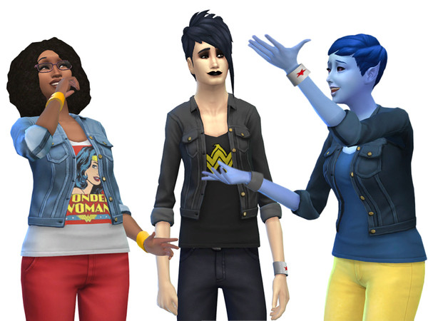 Sims 4 — Wonder Woman Gauntlet - Left by Whistlebinky — The left gauntlet of my first Wonder Woman gauntlet set for your