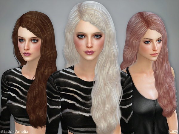 The Sims Resource - Retexture Amelia Hairstyle - Braided - Adult - Mesh ...