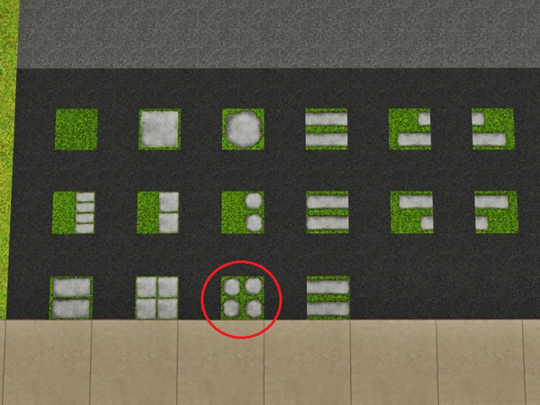 Sims 3 — Grass Four Stones by Prickly_Hedgehog — Luscious grass with four stepping stones