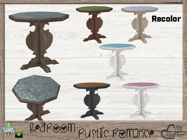 Sims 4 — Bedroom Rustic Romance Diningtable (Recolor) by BuffSumm — Part of the *Bedroom Rustic Romance* ***TSRAA***