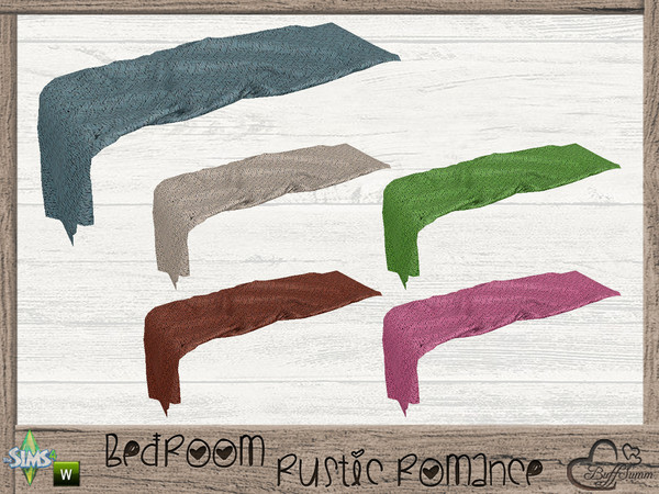 Sims 4 — Bedroom Rustic Romance Blanket for Doublebed by BuffSumm — Part of the *Bedroom Rustic Romance* ***TSRAA***