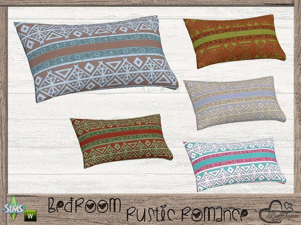 Sims 4 — Bedroom Rustic Romance Pillow for Livingchair by BuffSumm — Part of the *Bedroom Rustic Romance* ***TSRAA***