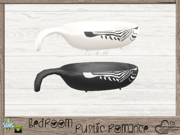 Sims 4 — Bedroom Rustic Romance Deco Bowl 'Zebra' by BuffSumm — Part of the *Bedroom Rustic Romance* ***TSRAA***