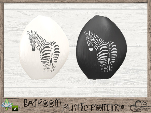 Sims 4 — Bedroom Rustic Romance Deco Vase 'Zebra' by BuffSumm — Part of the *Bedroom Rustic Romance* ***TSRAA***
