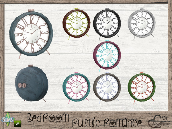 Sims 4 — Bedroom Rustic Romance Deco Alarmclock by BuffSumm — Part of the *Bedroom Rustic Romance* ***TSRAA***